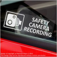 5 x SAFETY CAMERA Recording-30x87mm WINDOW Stickers-Vehicle Security Warning Dash Cam Signs-CCTV,Car,Van,Truck,Taxi,Mini Cab,Bus,Coach 